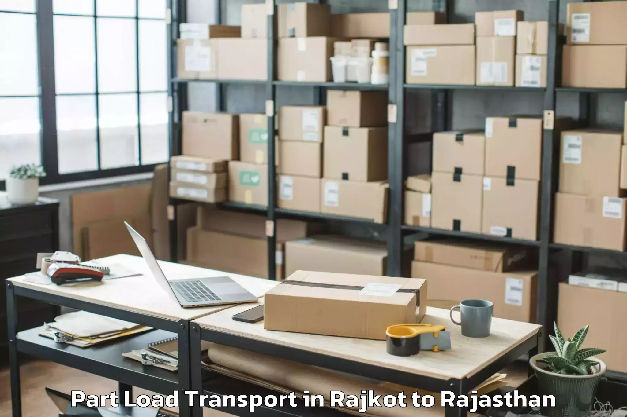 Reliable Rajkot to Gulabpura Part Load Transport